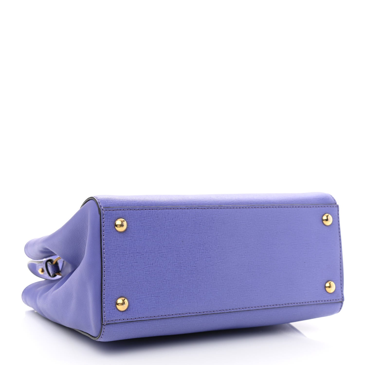 Fendi Vitello Elite Petite 2Jours Tote Viola Cassis 4 of 11