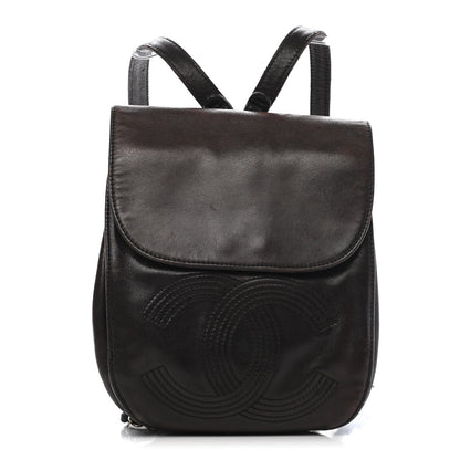 Chanel Lambskin CC Backpack Brown 1 of 8