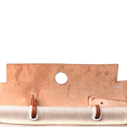 Hermes Toile Vache Calfskin Herbag 30 PM Backpack Natural 17 of 32