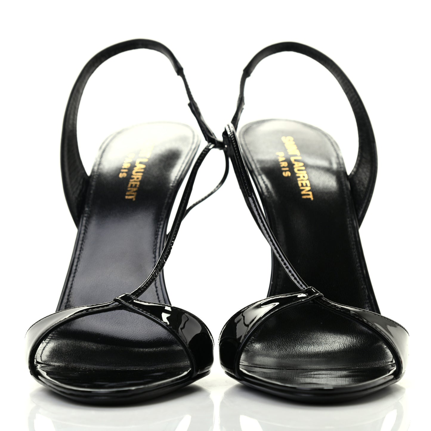 Patent Calfskin Anouk 110 Sandals 39.5 Black