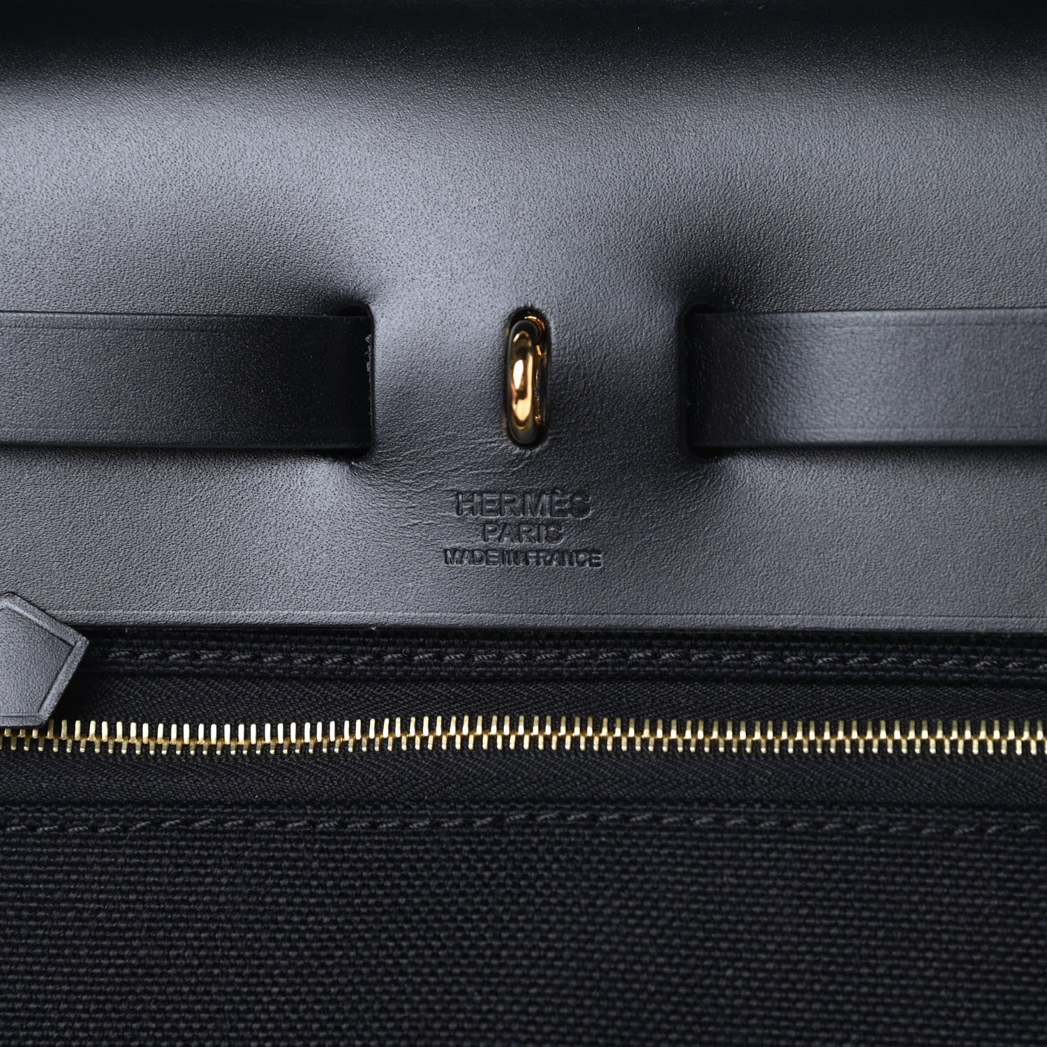 Hermes Military Toile Vache Hunter Herbag Zip PM 31 Black 7 of 12