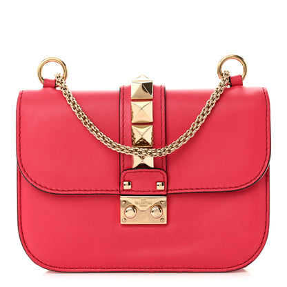 Valentino Garavani Vitello Small Glam Lock Rockstud Flap Deep Fuxia 1 of 11