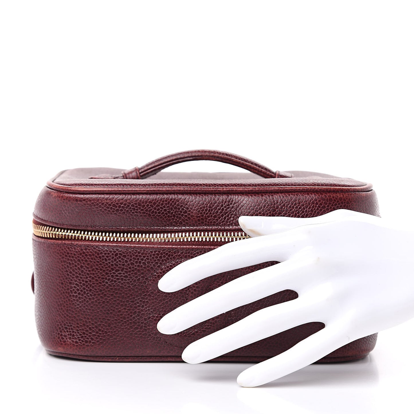 Caviar Vanity Cosmetic Case Burgundy