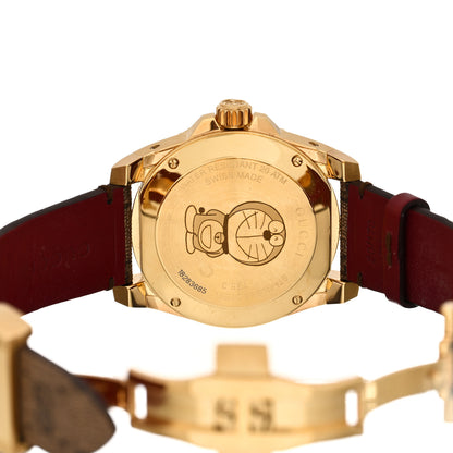 Gucci X DORAEMON Stainless Steel Canvas 40mm Dive Quartz Watch Brown 4 of 4