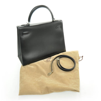 Hermes Box Calfskin Kelly 32 Black 4 of 11