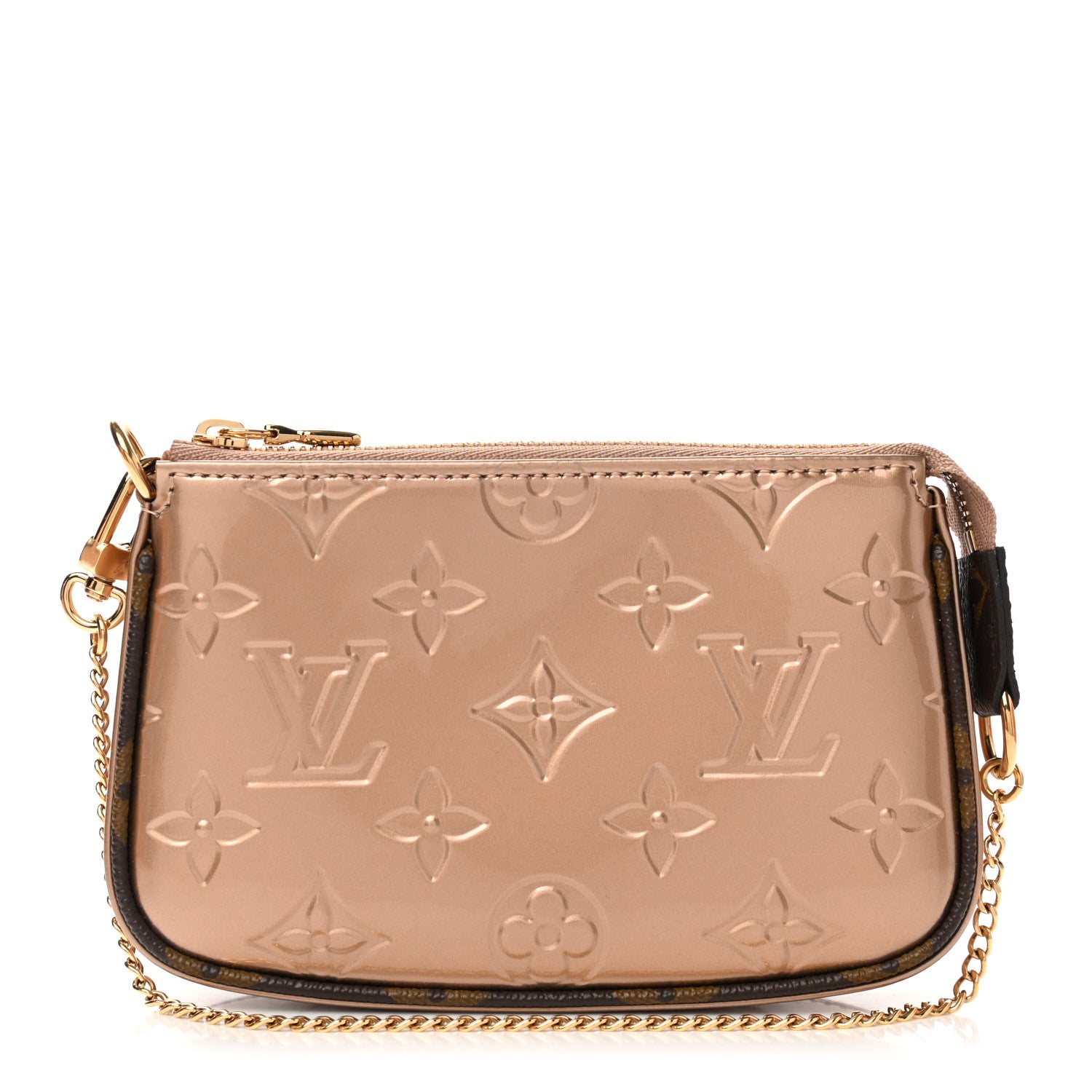 Louis Vuitton Metallic Vernis Mini Pochette Accessories Rose Gold 1 of 7