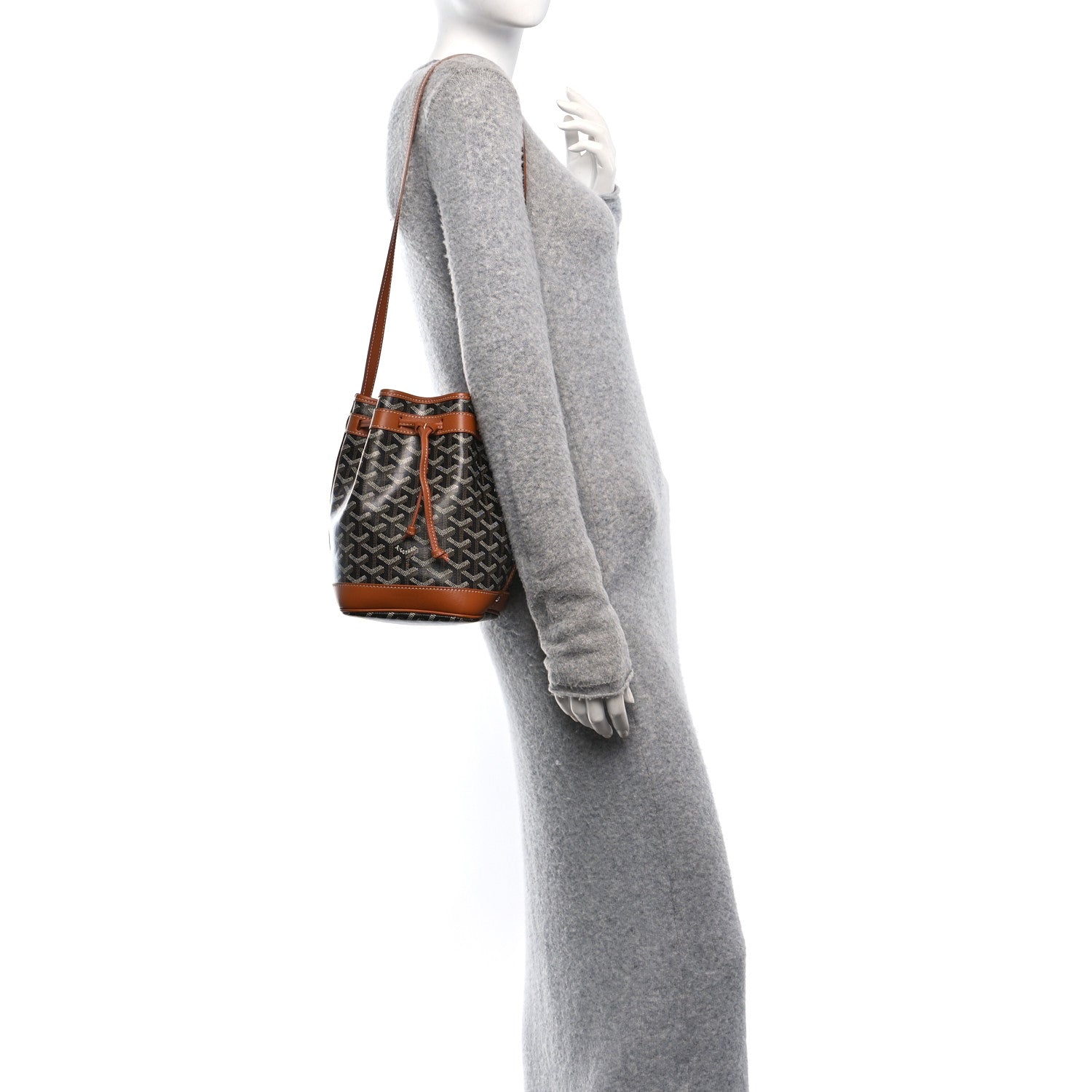 Goyard Goyardine Petit Flot Bucket Bag PM Black Gold 2 of 9