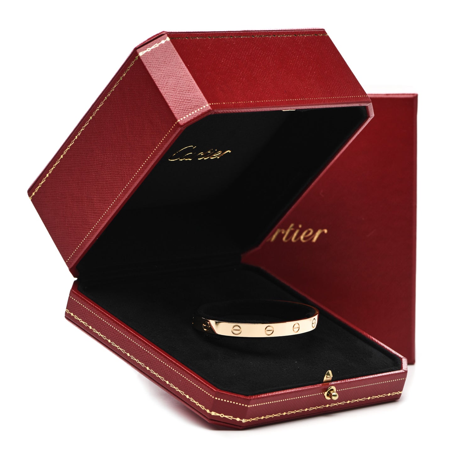 18K Yellow Gold LOVE Cuff Bracelet 18
