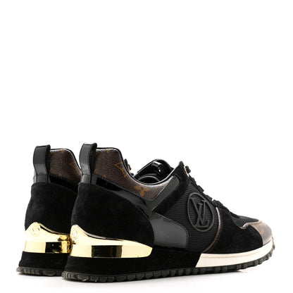 Louis Vuitton Suede Monogram Run Away Sneakers 39 Black 4 of 11
