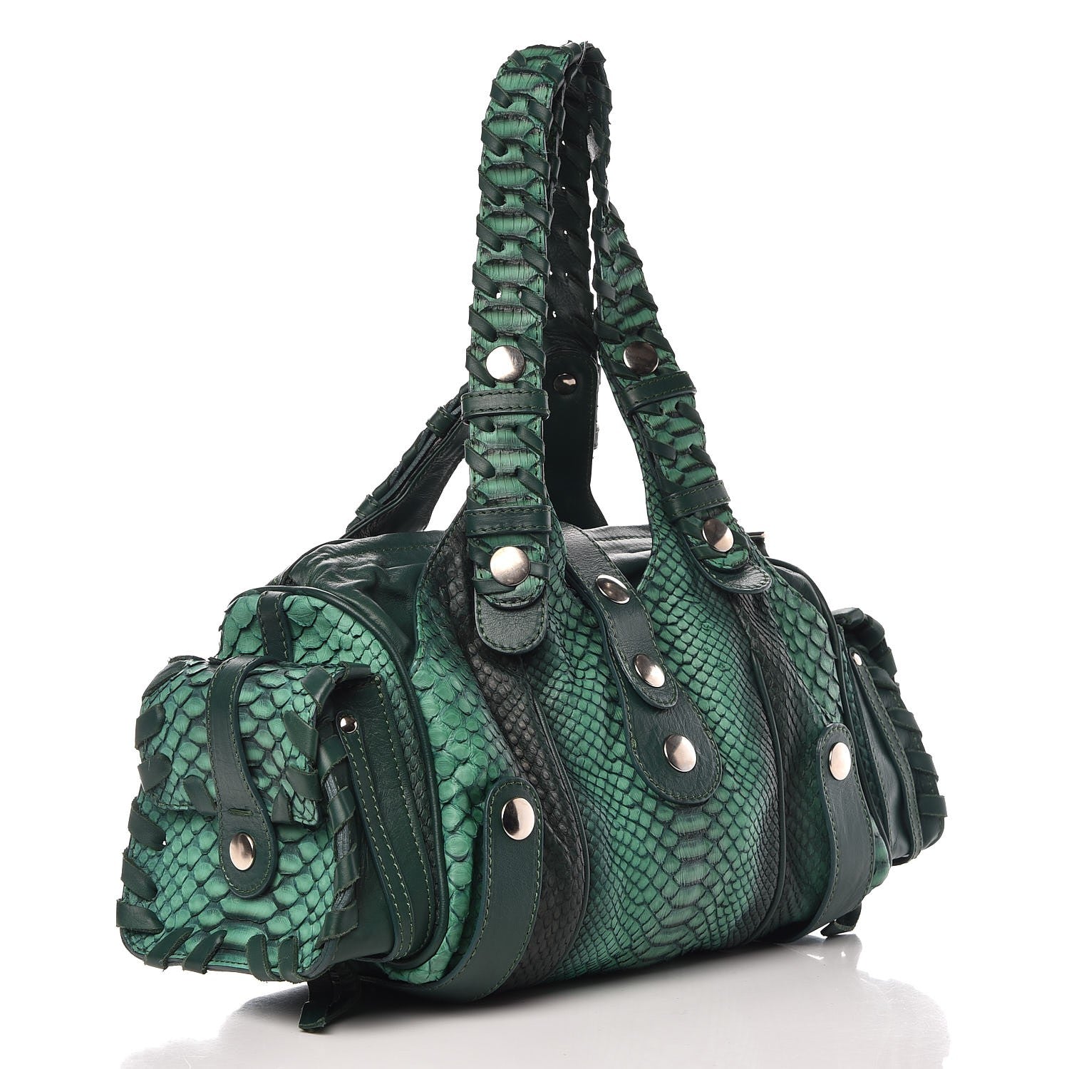 Chloe Python Silverado Shoulder Bag Emerald 3 of 9