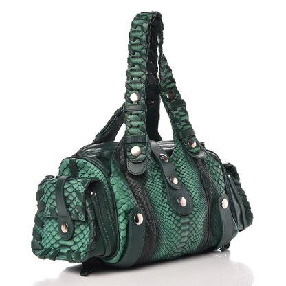 Chloe Python Silverado Shoulder Bag Emerald 3 of 9