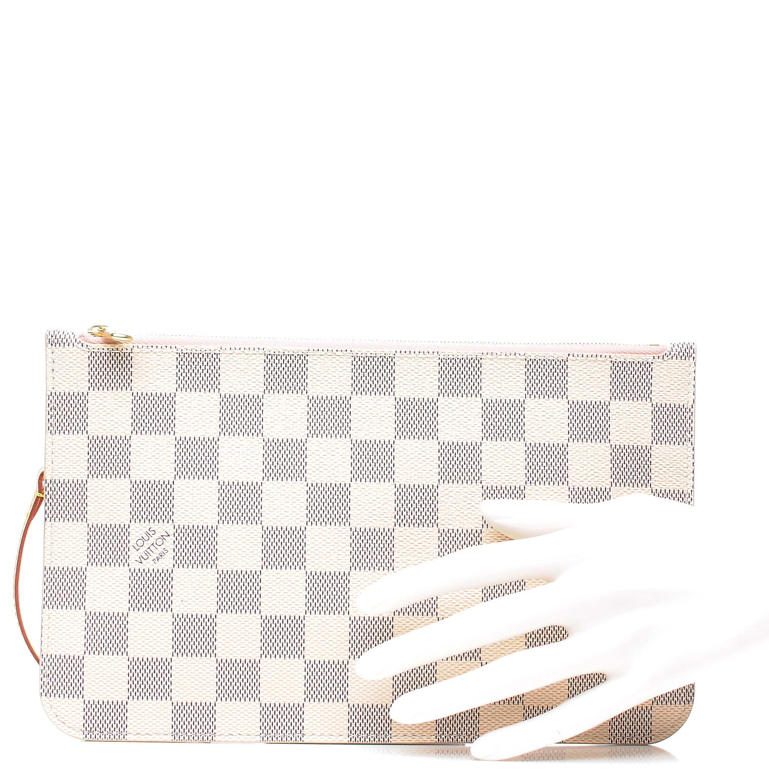Louis Vuitton Damier Azur Neverfull MM GM Pochette Rose Ballerine 2 of 7