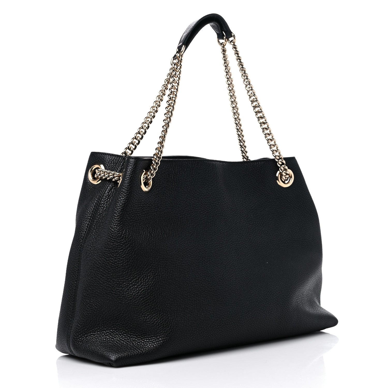 Gucci Pebbled Calfskin Medium Soho Chain Shoulder Bag Black 3 of 10