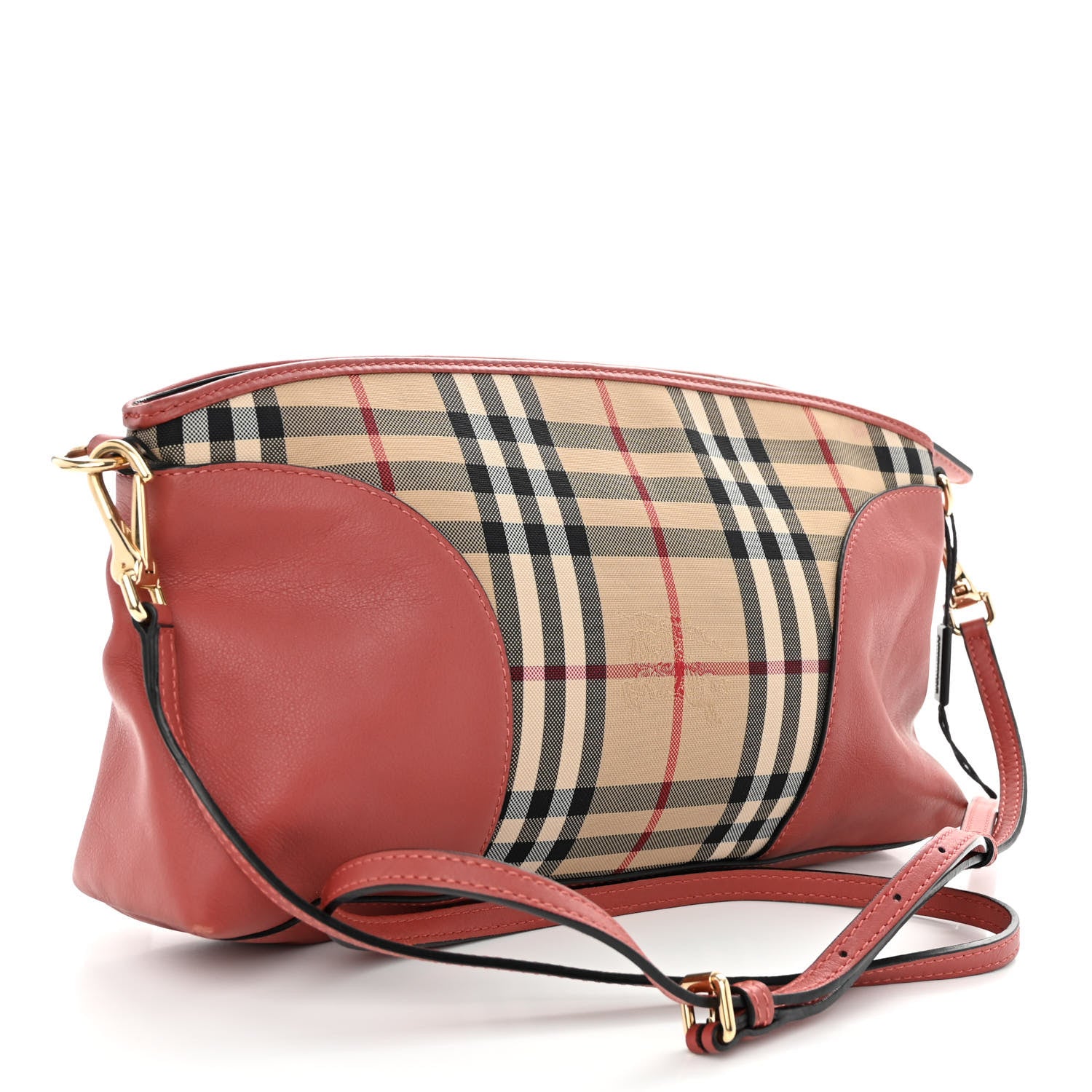 Burberry Horseferry Check Small Chichester Crossbody Clutch Bag Parade Red 3 of 10