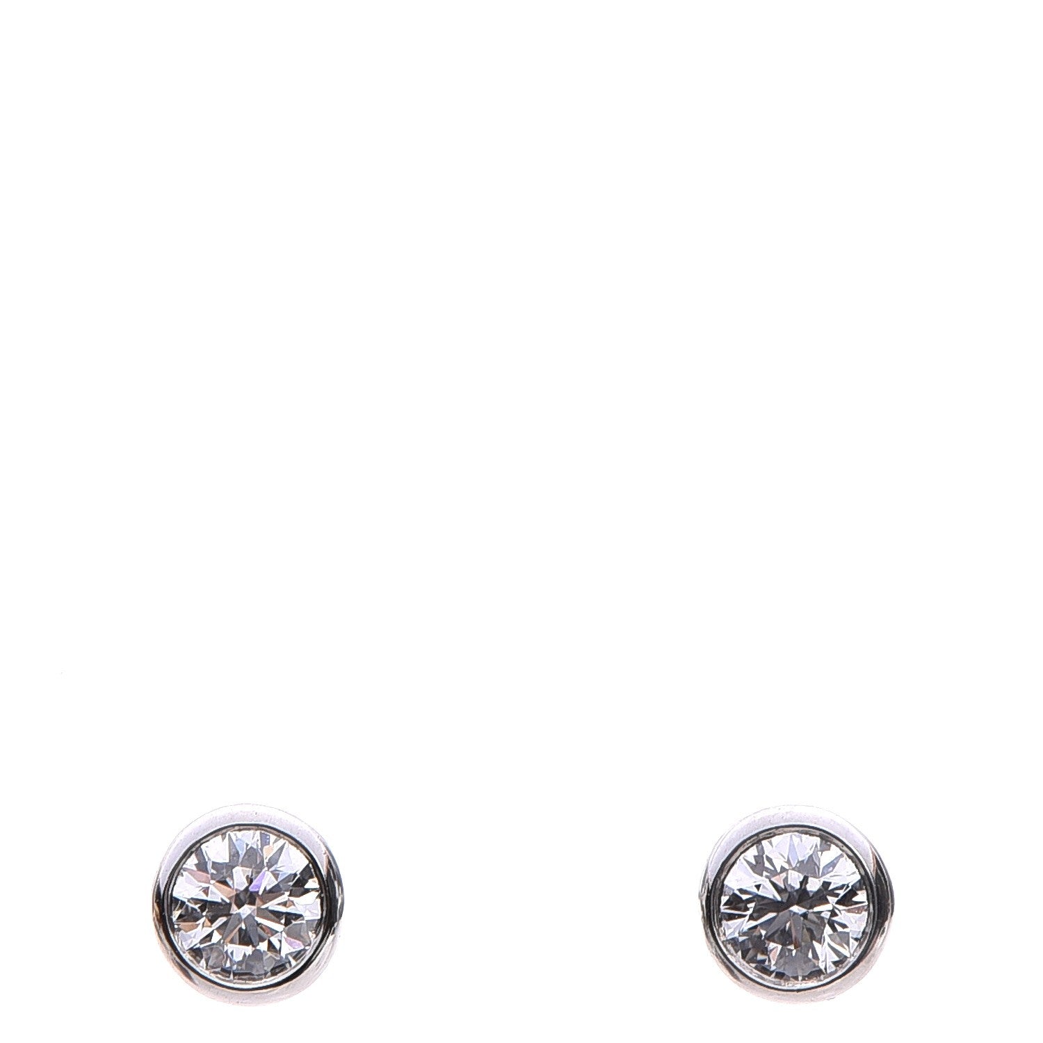 Tiffany Platinum Diamond .34ctw Elsa Peretti Diamonds By The Yard Earrings 6 of 11