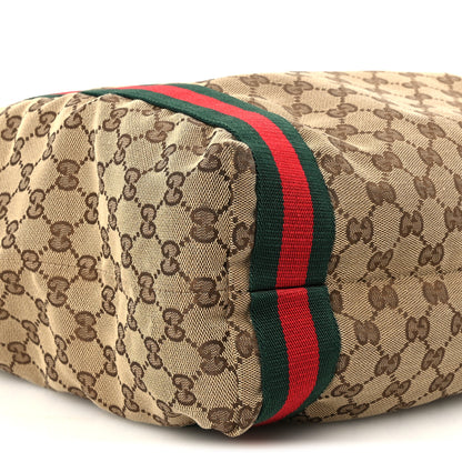 Gucci GG Monogram Medium Web Handle Vertical Tote Dark Brown 9 of 10