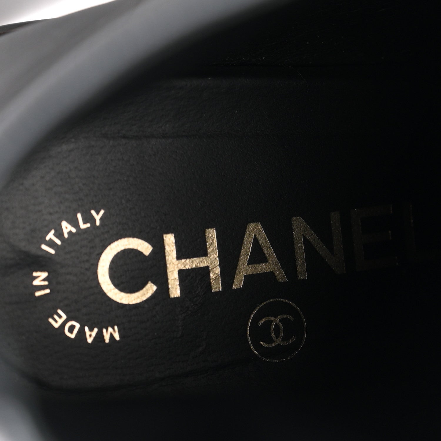 Chanel Pearly Calfskin Patent Calfskin Lace Up Combat Boots 40 Black 8 of 11