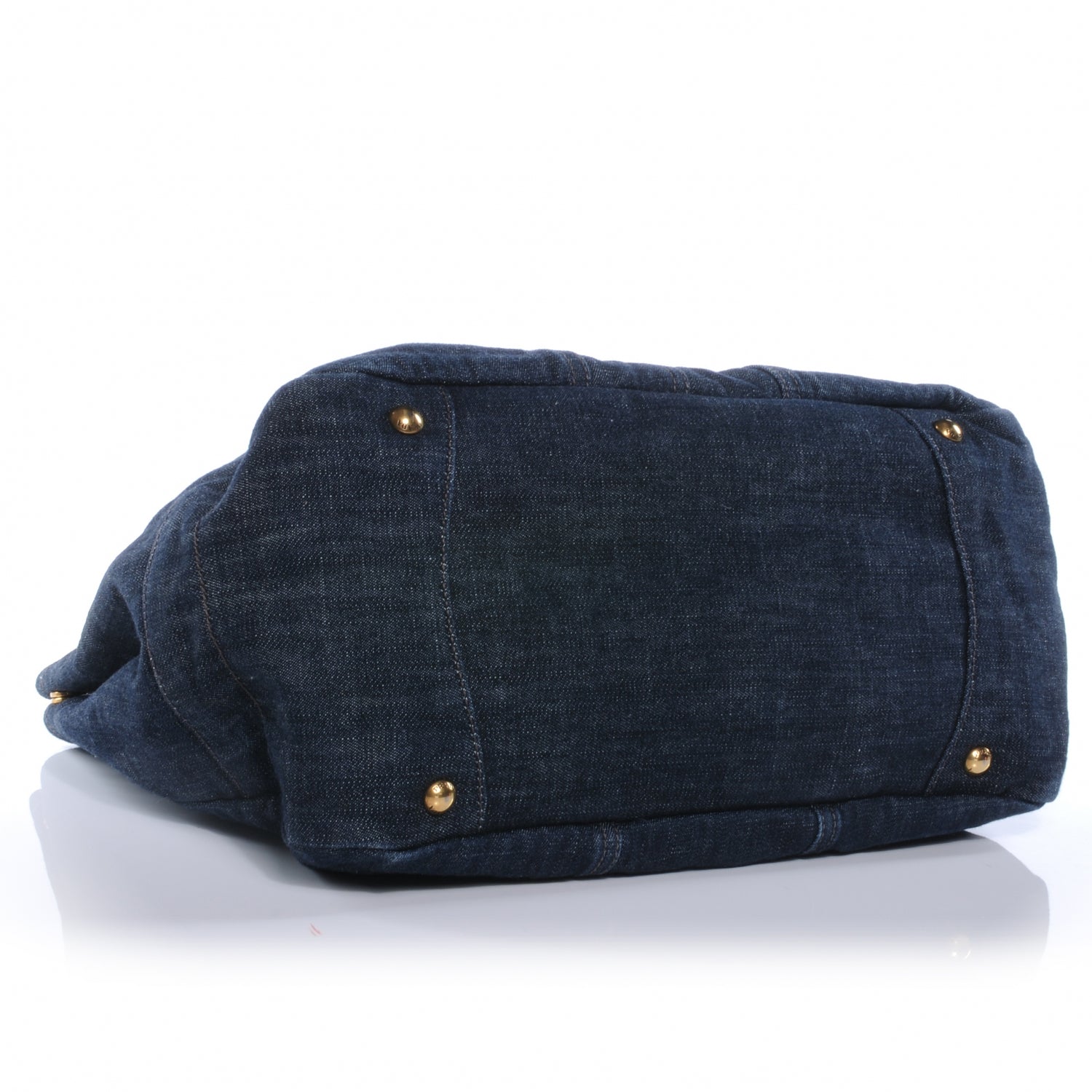 Prada Denim Shoulder Bag Blue 5 of 8