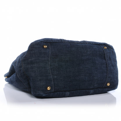 Prada Denim Shoulder Bag Blue 5 of 8