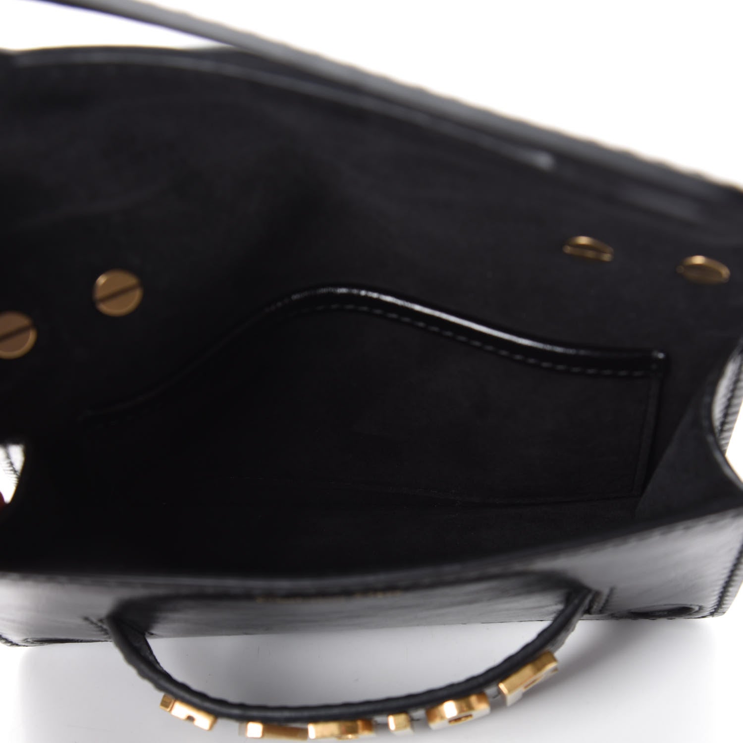 Christian Dior Crinkled Calfskin Mini J'Adior Chain Flap Bag Black 5 of 8