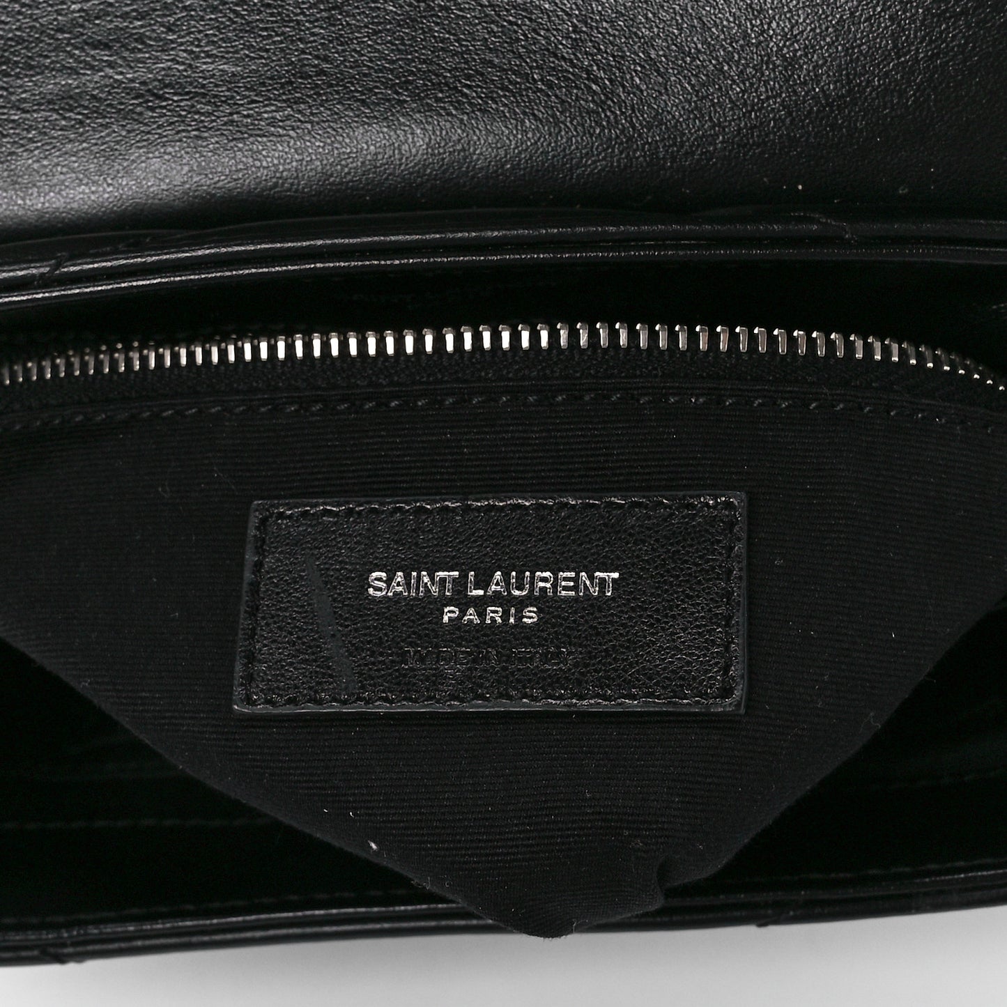 Calfskin Y Quilted Monogram Toy Loulou Crossbody Bag Black