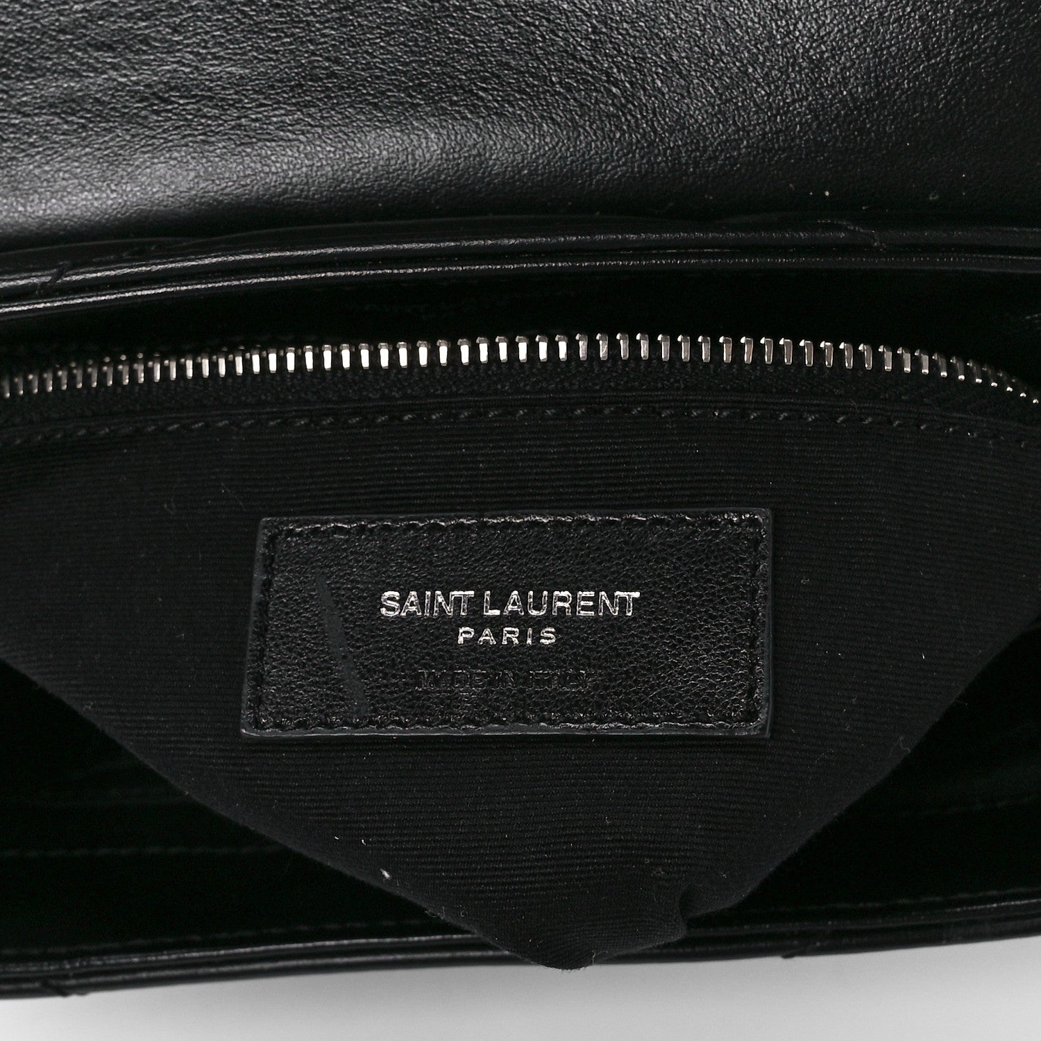 Saint Laurent Calfskin Y Quilted Monogram Toy Loulou Crossbody Bag Black 6 of 12