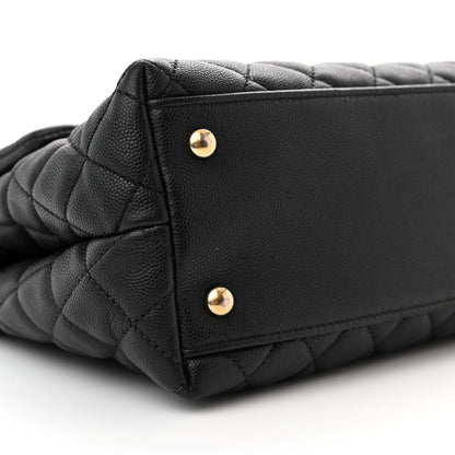 Chanel Caviar Quilted Medium Coco Handle Flap Black 9 of 13