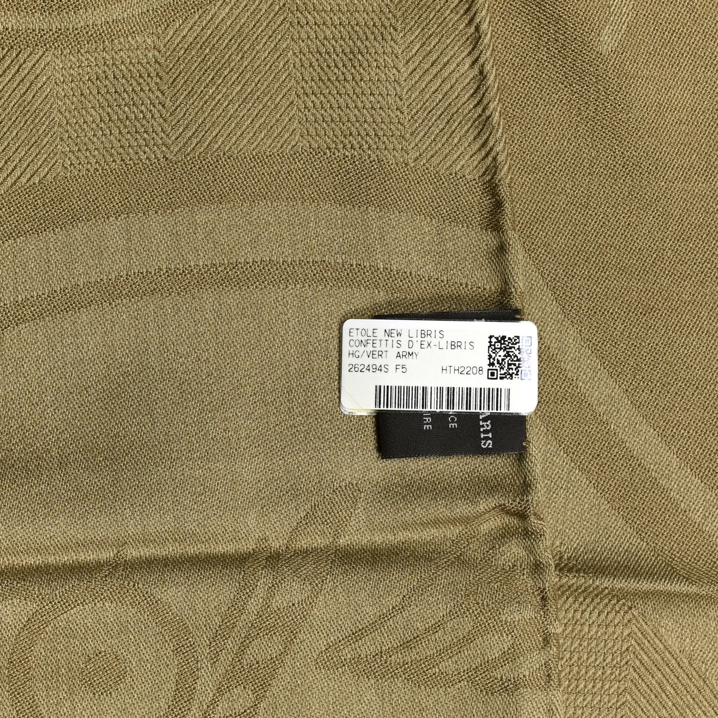 Cashmere Silk New Libris Confettis D'Ex Libris Stole Vert Army