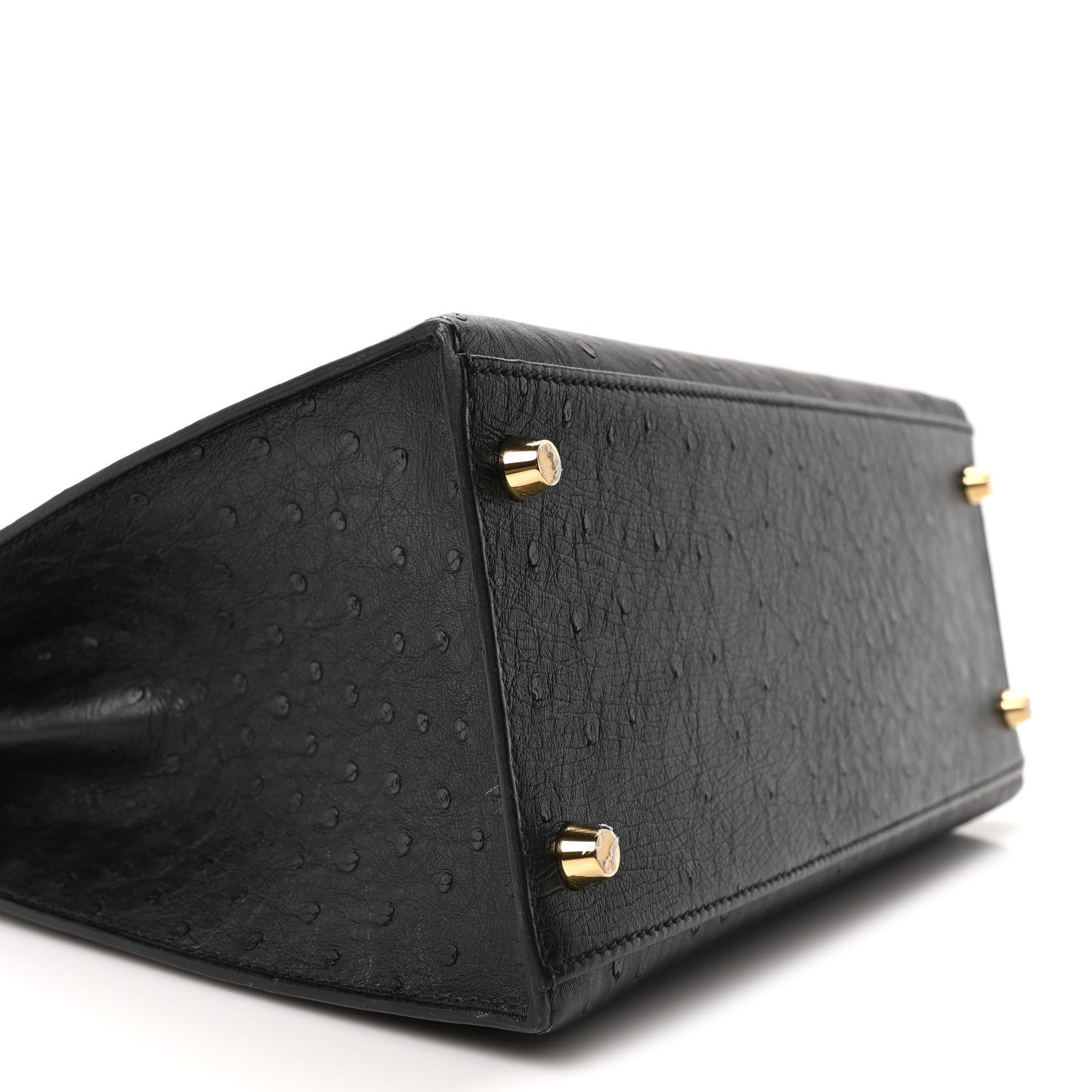 Hermes Ostrich Kelly Sellier 28 Black 9 of 10