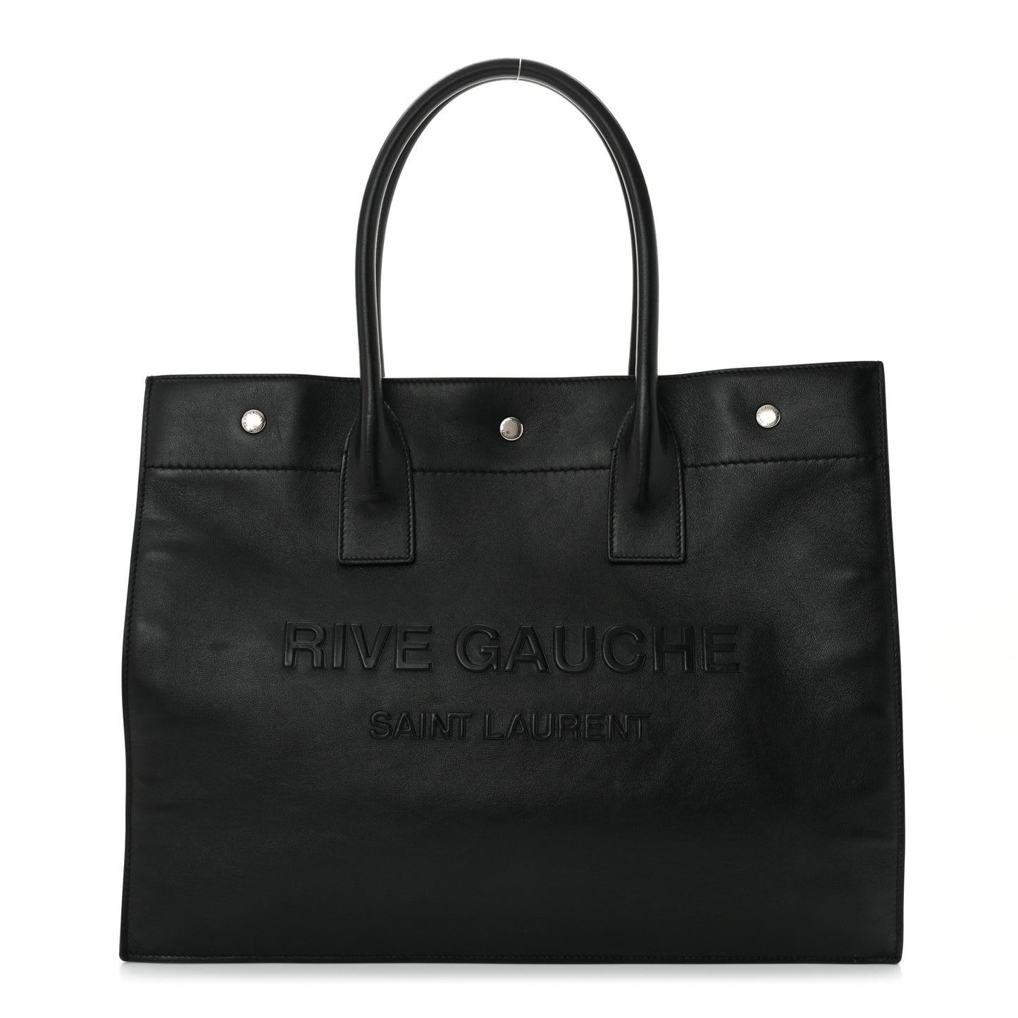 Smooth Calfskin Rive Gauche Small Tote Black