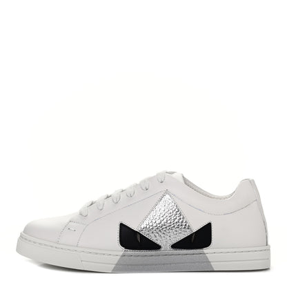 Fendi Calfskin Bugs Low Top Sneakers 36 White 1 of 8