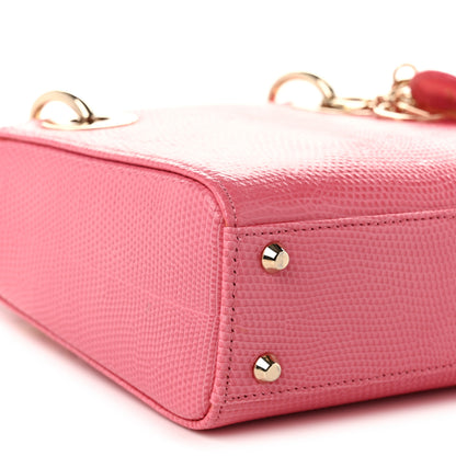 Christian Dior Lizard Mini Lady Dior Pink 9 of 11