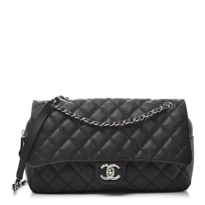 Chanel Caviar Quilted Jumbo Easy Flap Black 1 of 11