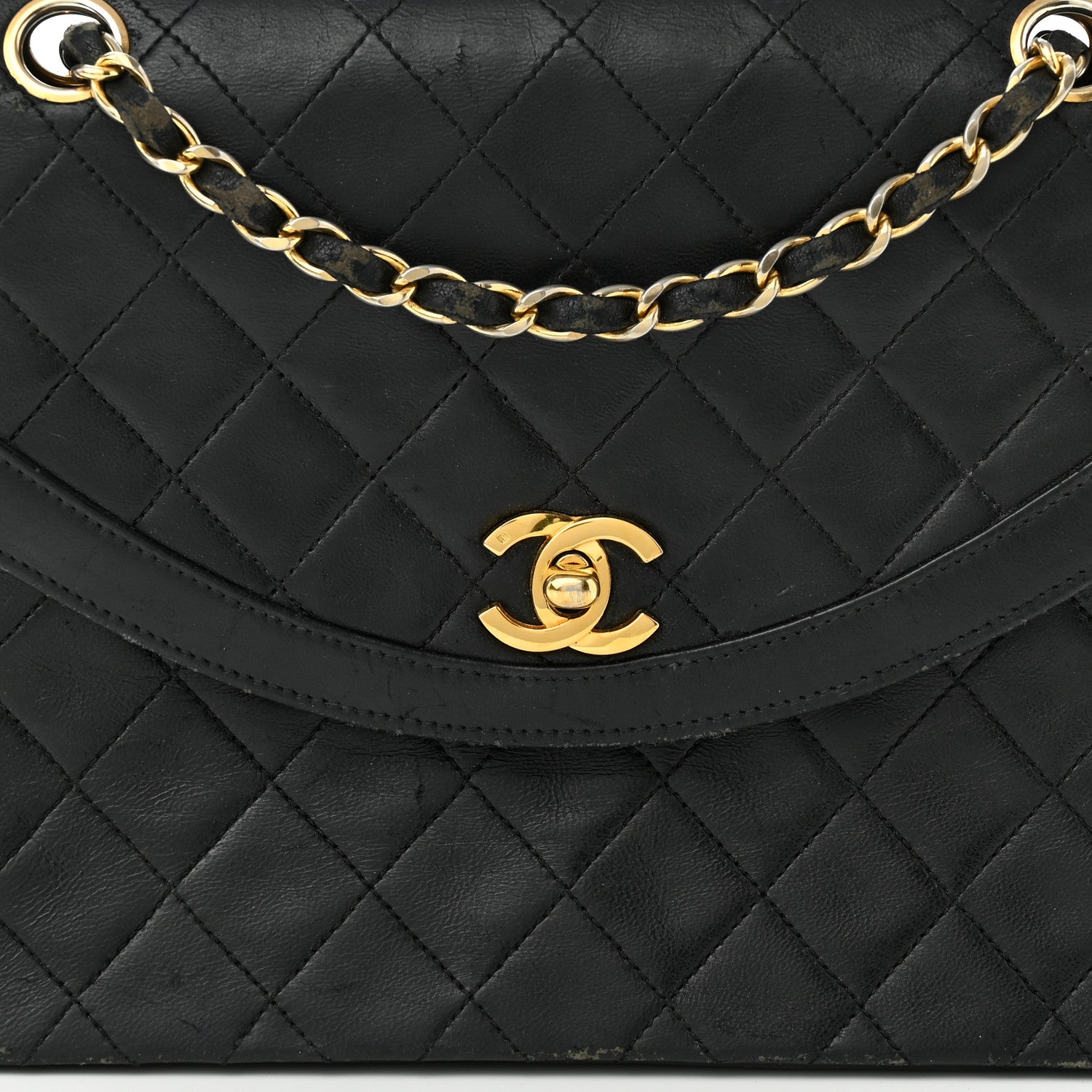 Chanel Lambskin Quilted Medium Single Flap Black 9 of 16