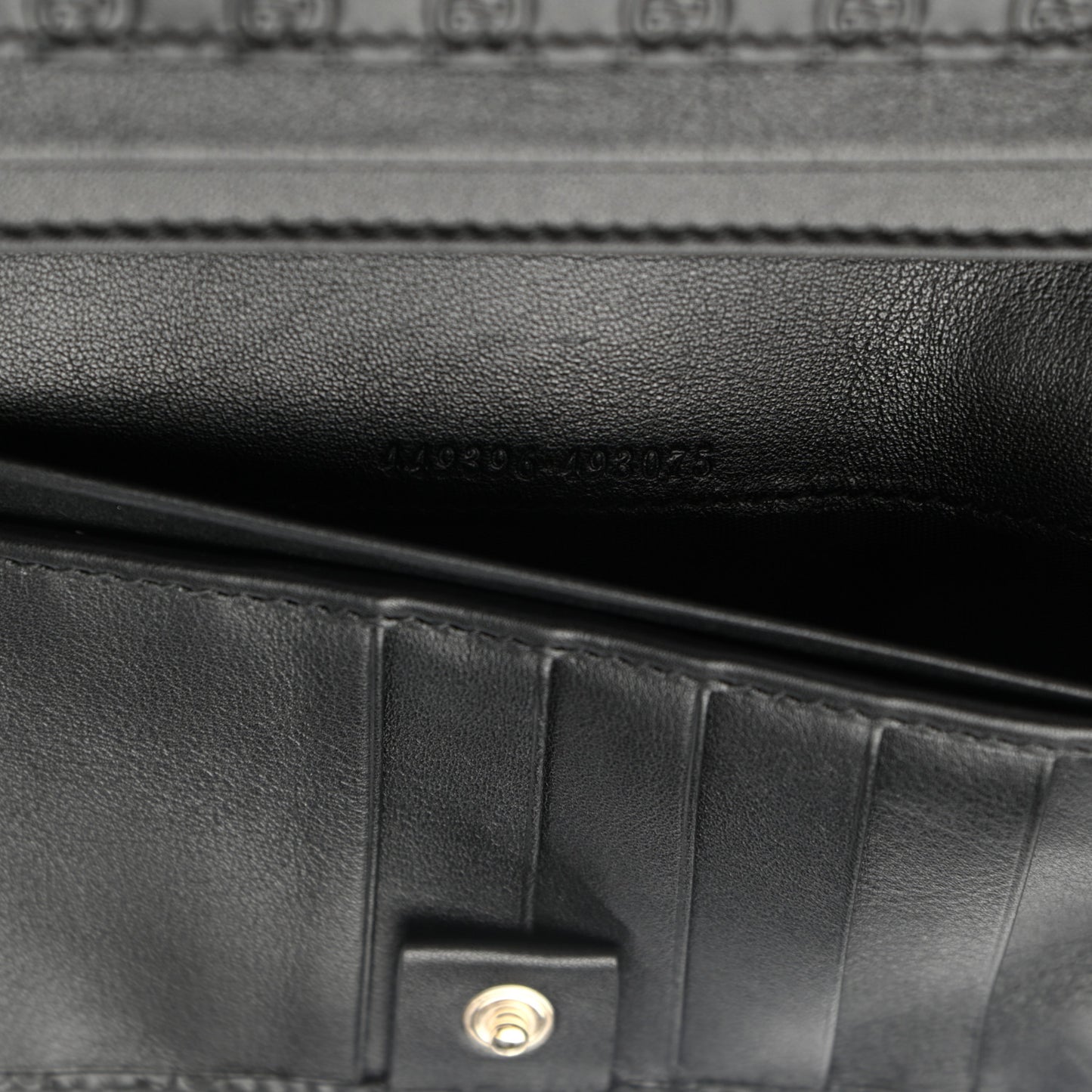 Soft Microguccissima Continental Wallet Black