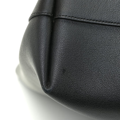 Saint Laurent Calfskin Large Leopard Print Shopping Tote Black 13 of 15