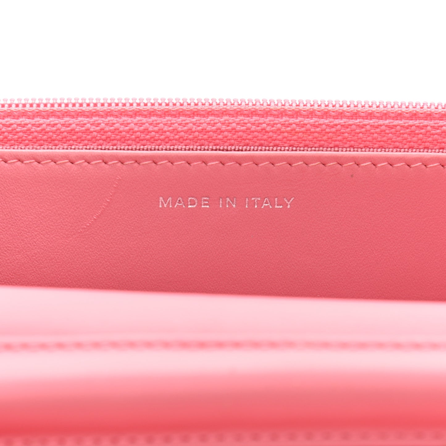 Patent Quilted Wallet On Chain WOC Coral