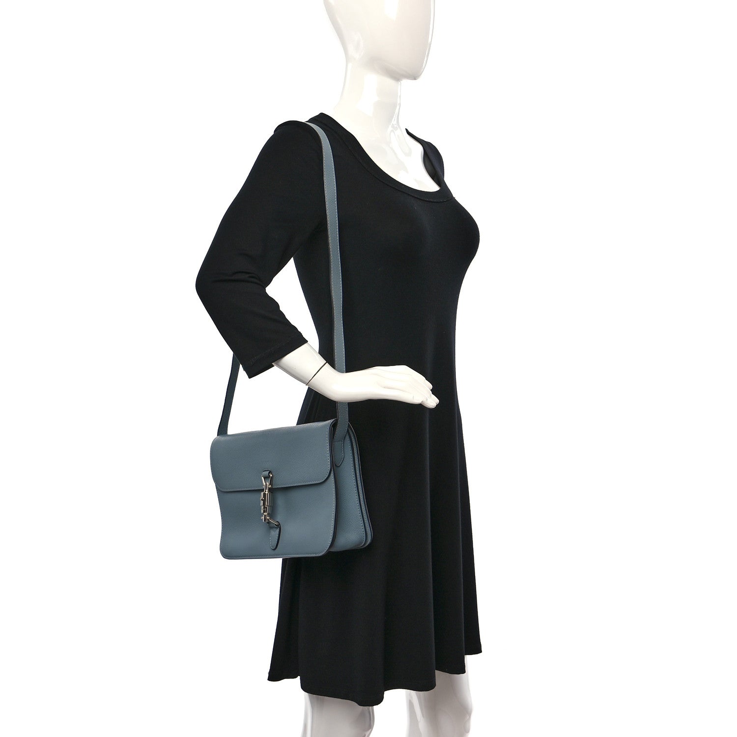 Gucci Soft Calfskin Small Jackie Shoulder Bag Grey 2 of 12