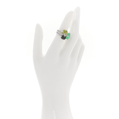 David Yurman Sterling Silver Diamond Chrysoprase Peridot Prasiolite Hematine Ring 49 5 2 of 4