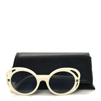 Chanel Acetate Round Sunglasses 71572A White 7 of 7