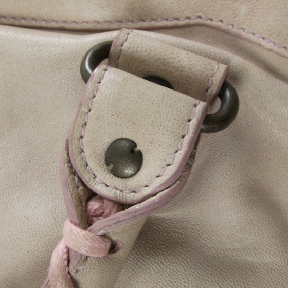 Chevre Classic Hardware Purse White