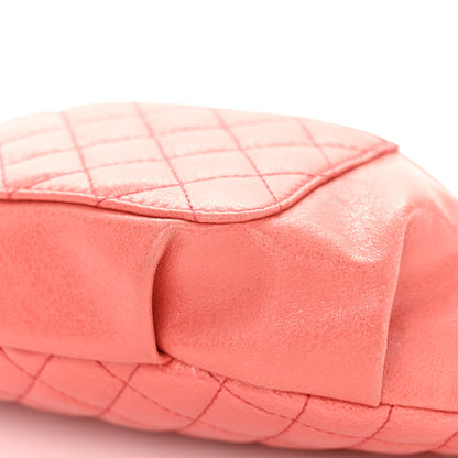 Chanel Crumpled Glazed Lambskin Quilted Waist Bag Fanny Pack Pink 10 of 11