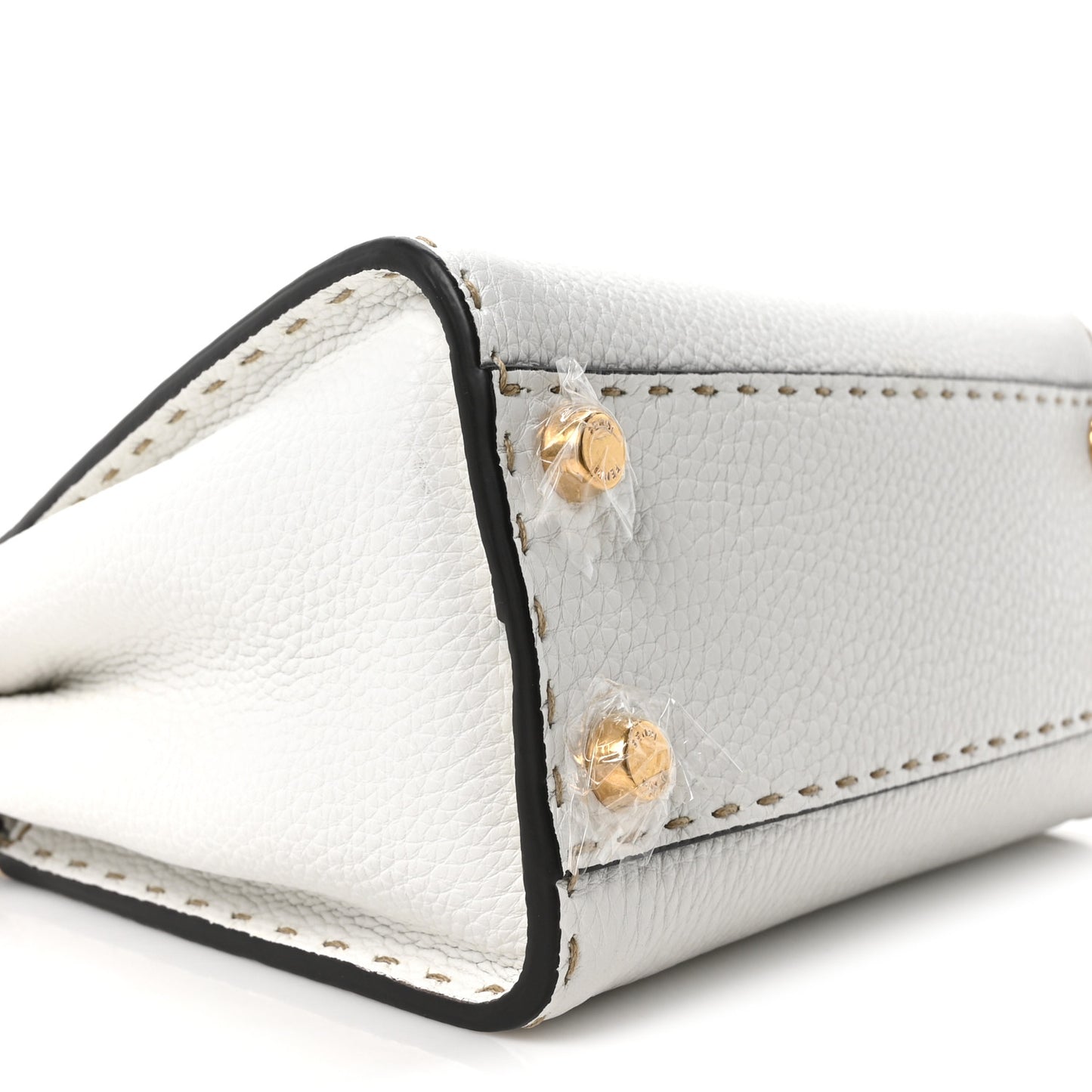 Cuoio Romano Selleria Mini Peekaboo Iconic Satchel White