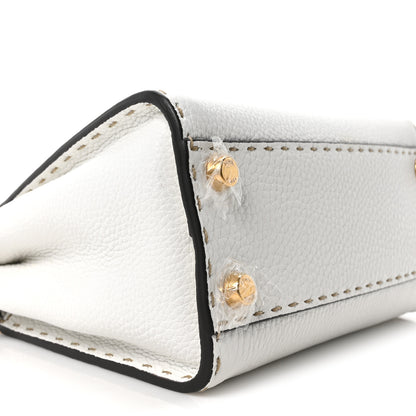 Fendi Cuoio Romano Selleria Mini Peekaboo Iconic Satchel White 8 of 9