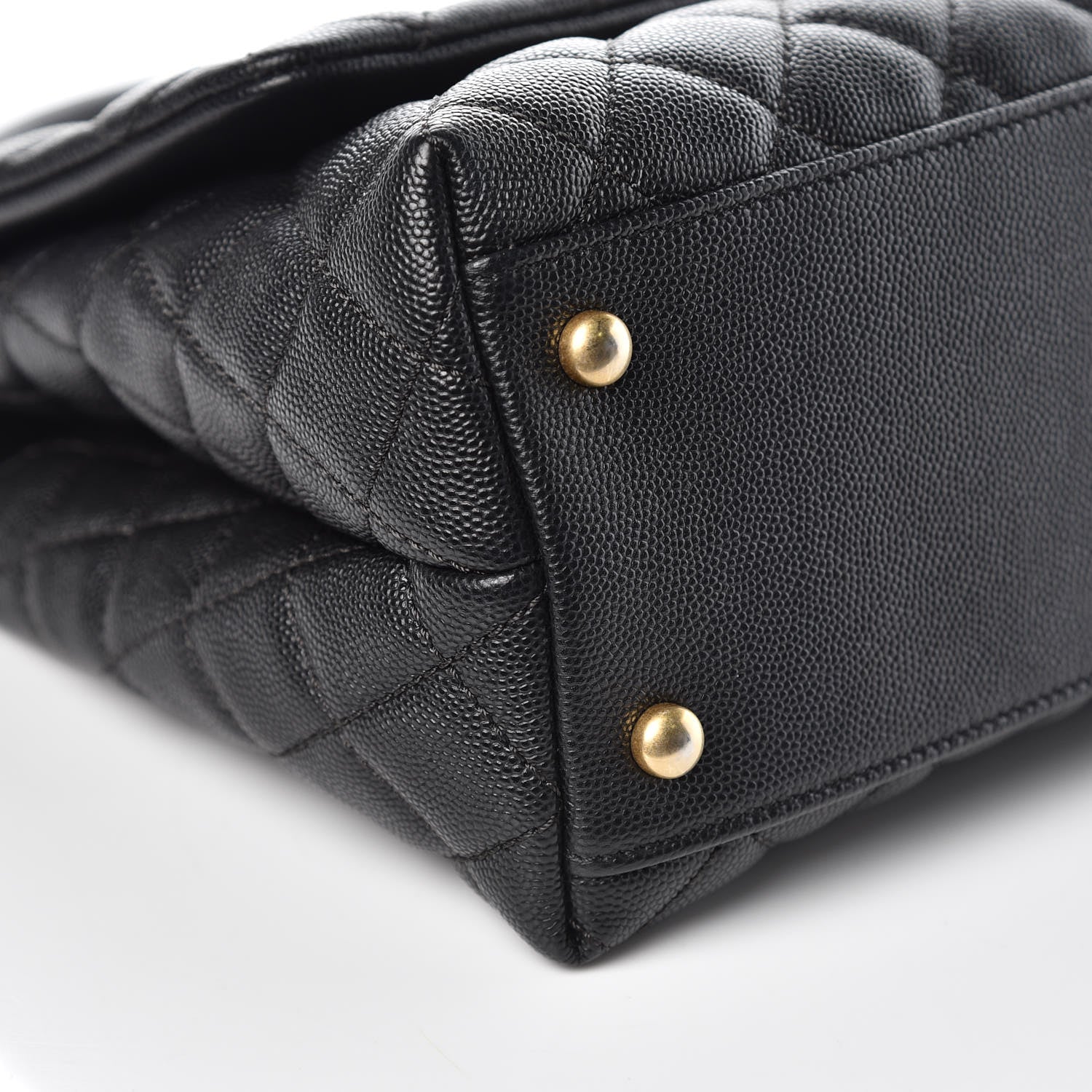 Chanel Caviar Quilted Small Coco Handle Flap Black 8 of 9