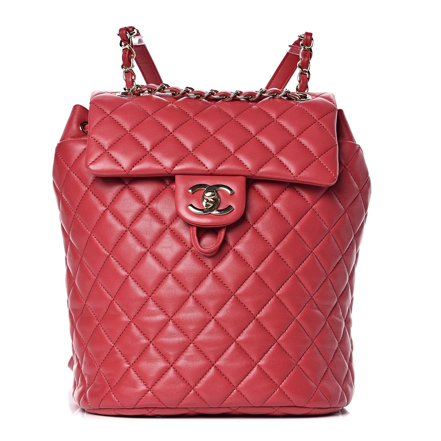 Lambskin Quilted Small Urban Spirit Backpack Dark Pink