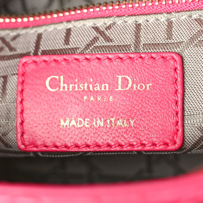 Christian Dior Lambskin Cannage Mini Lady Dior Fuchsia 6 of 10