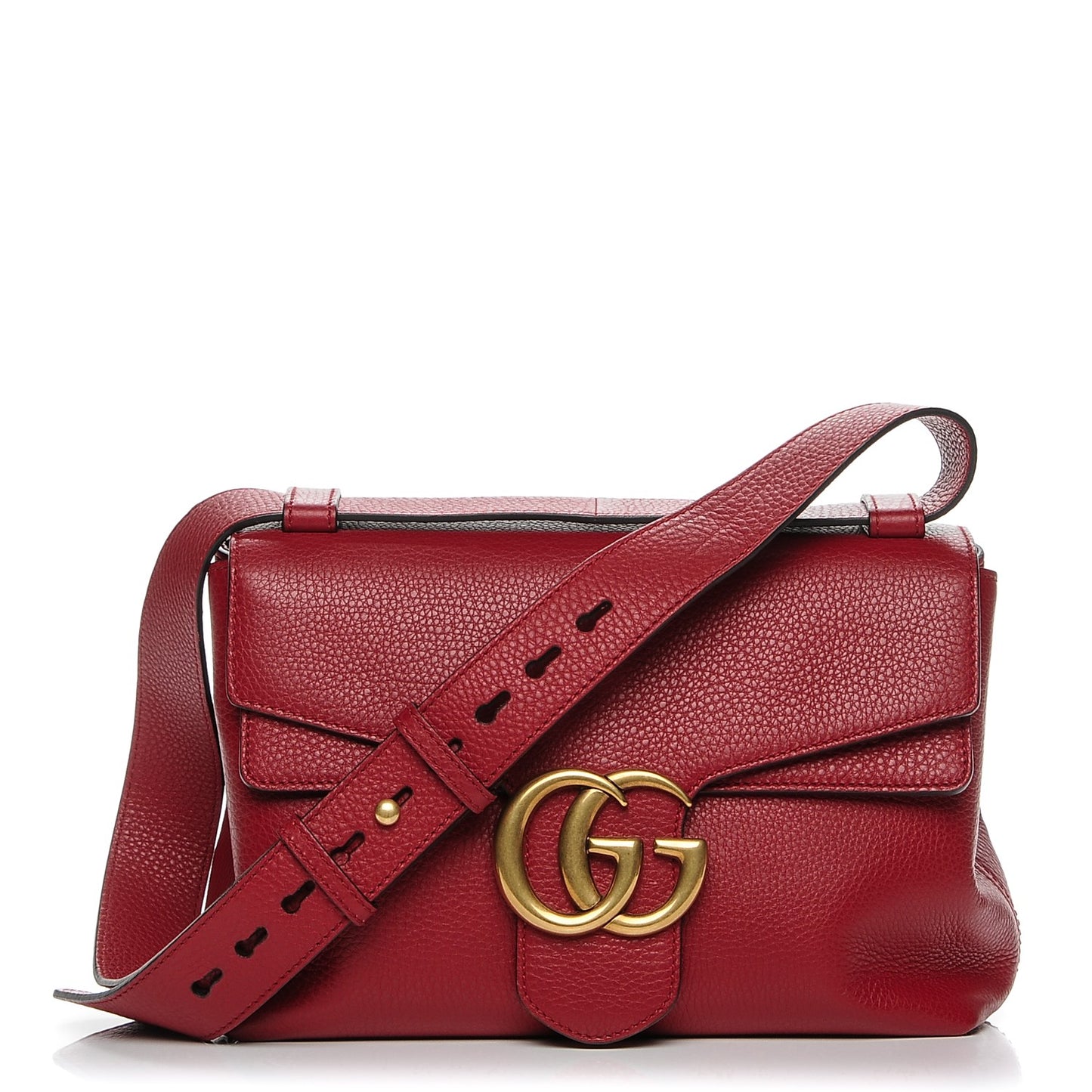 Cellarius Calfskin GG Marmont Shoulder Bag Vulcanic Red
