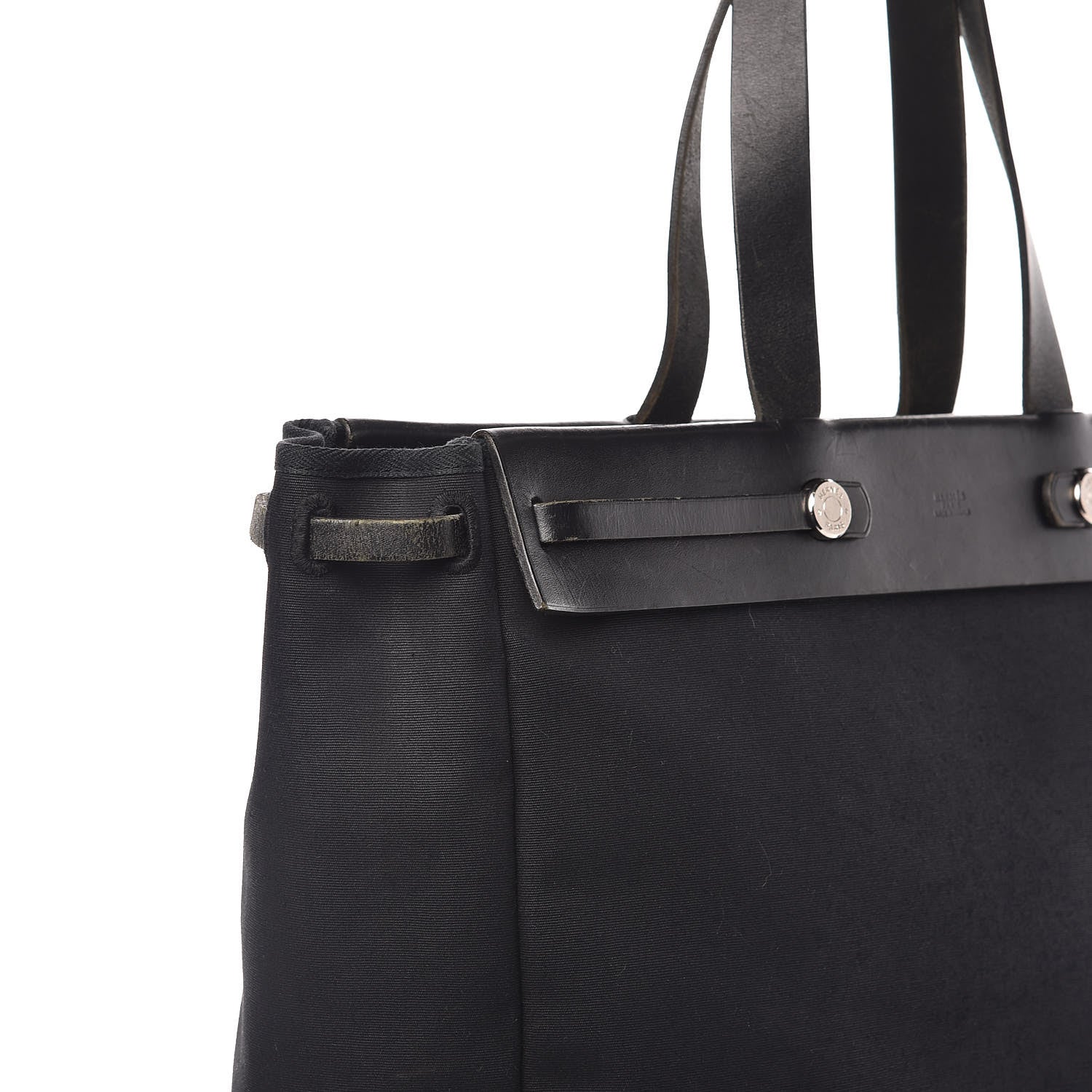 Hermes Toile Vache Hunter Herbag Cabas MM Black 26 of 28