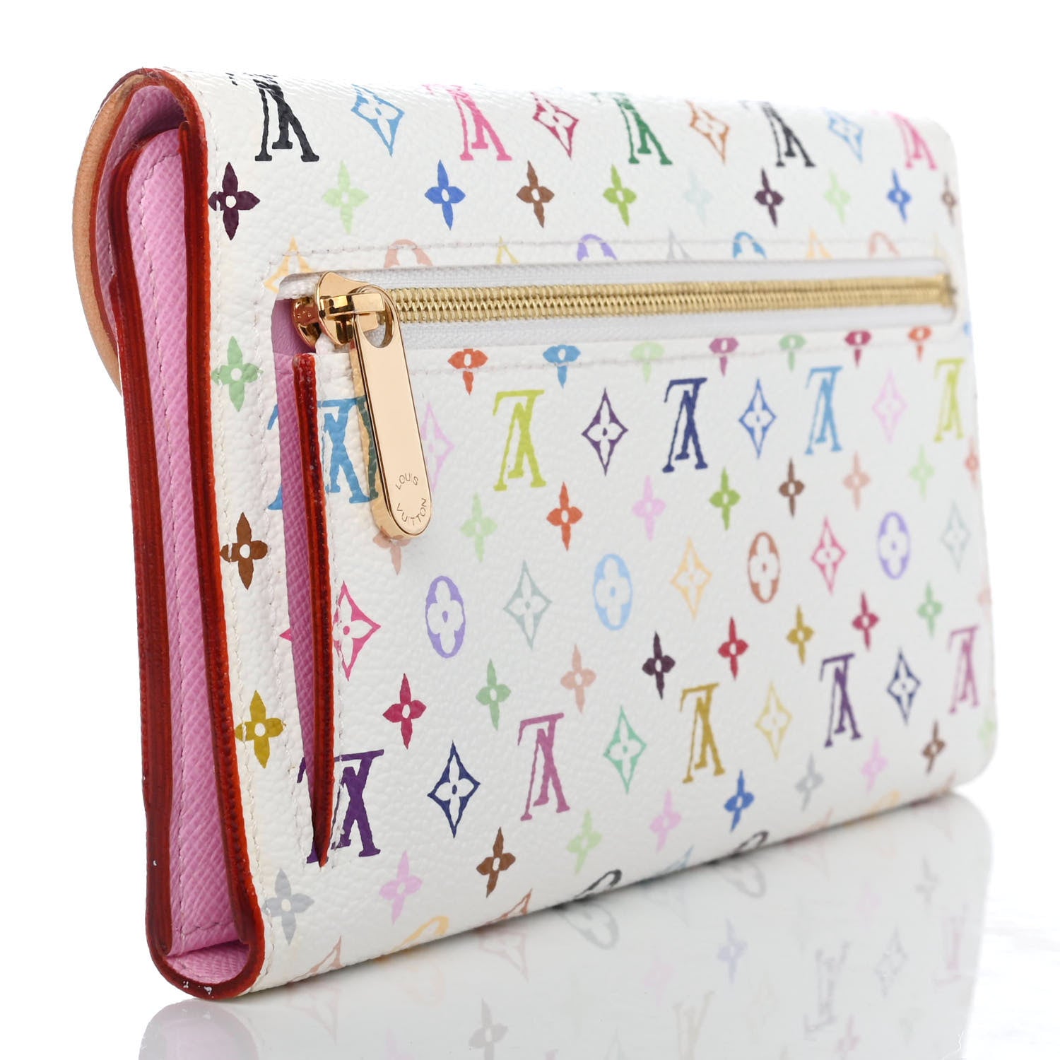 Louis Vuitton Monogram Multicolor Eugenie Wallet White Litchi 2 of 4
